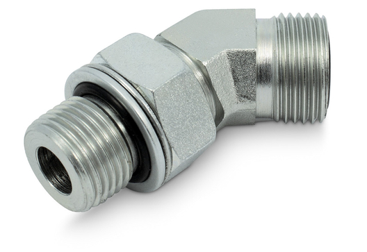 Winkel Einschraubverschraubung 45° ORFS - Metrisch (weichdichtend)