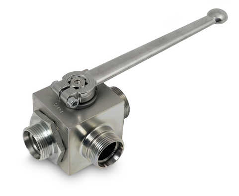Directional ball valve (metric, light series)