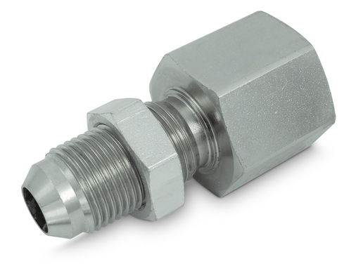 Straight bulkhead union JIC-BSP